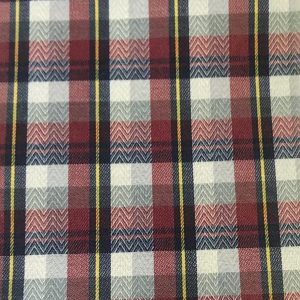 پارچه چهارخانه طرح ترک آيدين سرمه اي قرمز ريز کد 305.1