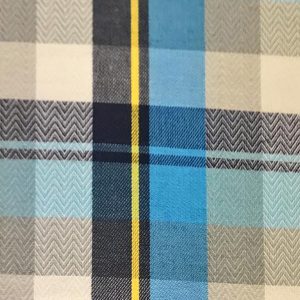 پارچه چارخونه طرح ترک آيدين آبی کد 330